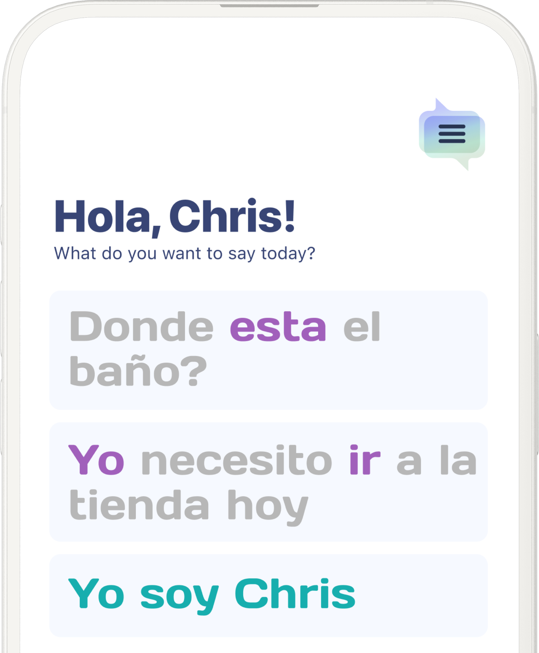 Casi App Interface showing chat history